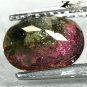 2.03 Ct.Natural Oval 7*9 mm. Pink White Green Tri Color Liddicoatite Tourmaline