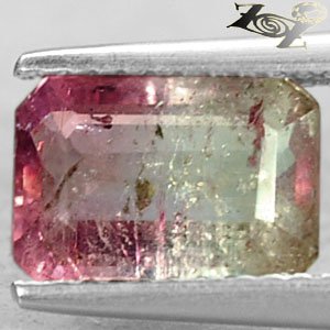 Natural Emerald 6*9 mm. Pink Green Half Bi Color Liddicoatite Tourmaline 1.95 Ct