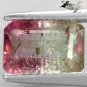 Natural Emerald 6*9 mm. Pink Green Half Bi Color Liddicoatite Tourmaline 1.95 Ct