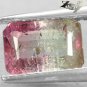 Natural Emerald 6*9 mm. Pink Green Half Bi Color Liddicoatite Tourmaline 1.95 Ct