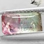 Natural Emerald 6*9 mm. Pink Green Half Bi Color Liddicoatite Tourmaline 1.95 Ct