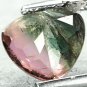 Natural Trillion 8 mm Pink Center Green Bi Color Liddicoatite Tourmaline 1.64 Ct