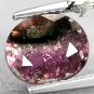 2.41 Natural Oval 8*9 mm. Pink Green Bi Color Liddicoatite Tourmaline
