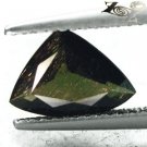 Unusual Natural Trillion Red Rutile Whole Blood Rain Verdelite Tourmaline 1.27CT