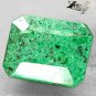4.83 CT.Natural Emerald 8*10 mm. Black Patch Gold Pyrite Crystal Maw Sit Sit Gem