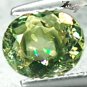 Unusual Natural Oval 6*7m Rainbow Spark Circle Blue Mohrenkopf Tourmaline 0.92CT