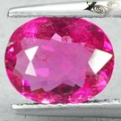Natural Oval 7.5*9 mm. Vivid Reddish Pink Nigeria Rubellite Tourmaline 1.94 CT.