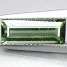 3.05 CT.VVS 1 Natual Baguette 5*13 mm. Vivid Forest Green Verdelite Tourmaline