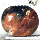 2.74 CT.Natural Oval 8.5*10 mm. Mahogany Brown Peach Volcanic Quartz Obsidian