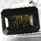 Natural Emerald 5.5*8mm Red Rutile Blood rain Green Verdelite Tourmaline 1.73 CT