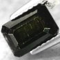 Natural Emerald 5.5*8mm Red Rutile Blood rain Green Verdelite Tourmaline 1.73 CT