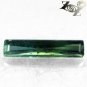 2.1 CT.Natural Rectangular 4*17 mm. Green Blue Bi Color Liddicoatite Tourmaline