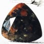 2.81 CT.Natural Trillion 10 mm. Volcanic Quartz Matrix Clear Mahogany Obsidian