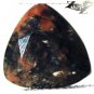 2.81 CT.Natural Trillion 10 mm. Volcanic Quartz Matrix Clear Mahogany Obsidian
