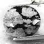 4.17 CT.Natural Oval 9.5*11.5 mm. Grey Patch Black Africa Snowflake Obsidian Gem