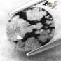 4.17 CT.Natural Oval 9.5*11.5 mm. Grey Patch Black Africa Snowflake Obsidian Gem