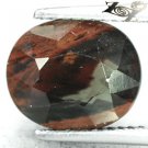 3.51 CT.Natural Oval 9*11 mm Smoky Volcanic Quartz Melt Matrix Brown Obsidian