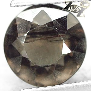 2.97CT.Natural Round 9 mm Volcanic Crystal Brown Quartz Matrix Mahogany Obsidian