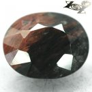4.14 CT.Natural Oval 10*12.5mm Black Patch Volcanic Quartz Matrix Brown Obsidian