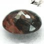 4.14 CT.Natural Oval 10*12.5mm Black Patch Volcanic Quartz Matrix Brown Obsidian