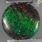 2.52 CT.Natural Round 10 mm. Extreme Play Green Color Whole Blue Black Opal Gems