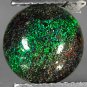 2.52 CT.Natural Round 10 mm. Extreme Play Green Color Whole Blue Black Opal Gems