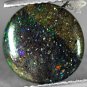 2.74 CT.Natural Round 10 mm. Extreme Play Rainbow Color Australia Black Opal Gem