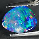 Natural Ausie Extreme Play Rainbow Red Green Blue Color Doublet Opal 1.1 CT.Gems