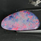 4.06 CT.Natural Australia Extreme Play Red Color Purple Blue Doublet Opal 雙峰蛋白石