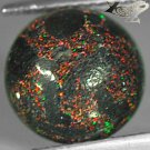 3.2 CT.Natural Round 10 mm. Extreme Play Rainbow Red Green Color Black Opal Gems