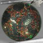 3.2 CT.Natural Round 10 mm. Extreme Play Rainbow Red Green Color Black Opal Gems