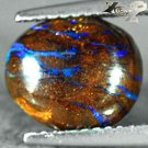 3.07 CT.Natural Oval 8.5*10 mm Play Violet Blue Color in Vein Yowah Boulder Opal