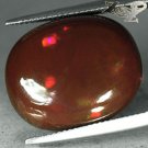 18.69 CT.Natural Oval 18*21 mm. Play Red Violet Green Color Chocolate Fire Opal