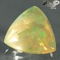 VVS1 Natural Trillion 7 mm Play Green Red Color Whole Piece Crystal Opal 1.03CT.