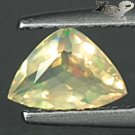 VVS1 Natural Trillion 5*6 Play Red Green Color Yellow Crystal Opal 0.48 Ct.水晶蛋白石