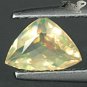 VVS1 Natural Trillion 5*6 Play Red Green Color Yellow Crystal Opal 0.48 Ct.水晶蛋白石