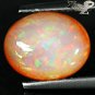 Unique Natural Oval 8*10 mm. Play Rainbow Color Bi Layer Orange Fire Opal 1.71CT