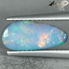 Natural Australia Extreme Play Rainbow Gold Color Blue Doublet Opal 1.15 CT.Gem