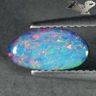 Natural Australia Extreme Play Rainbow Color Blue Doublet Opal 0.92 CT.雙峰蛋白石