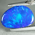Rare Grade Natural Green Violet Color Playing Mysterious Blue Doublet Opal 1.77 Ct.