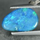 Natural Australia Extreme Play Green Violet Color Blue Doublet Opal 1.2 CT.Gems