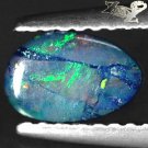 Natural Australia Extreme Play Gold Orange Color Violet Blue Doublet Opal 0.46 CT