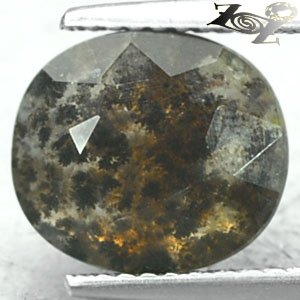 3.16 CT.Natural Oval 9*10 mm. Black Dendrite Moss Tree Full Holy White Opal Gem