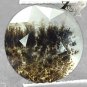 3.49 CT.Natural Round 10 mm. Perfect Black Brown Dendrite Moss Tree White Opal