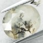 3.36 CT.Natural Oval 10*12 mm.Perfect Black Dendrite Moss Tree Madagascar Opal