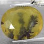 12.27 Ct.Natural Oval 15*19 mm. Perfect Black Dendrite Moss Inside Yellow Opal