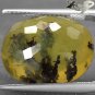 12.27 Ct.Natural Oval 15*19 mm. Perfect Black Dendrite Moss Inside Yellow Opal