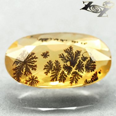 33.57 CT.Natural Oval 9.5*16 mm. Perfect  Clear Moss Dendrite Yellow Opal &ccedil;�&laquo;&egrave;��&ccedil;�&frac12;&ccedil;�&sup3;