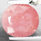 3.21 CT.Natural Oval 9*10 mm. Intense Red Pink Peru Opal Loose 粉紅色蛋白石
