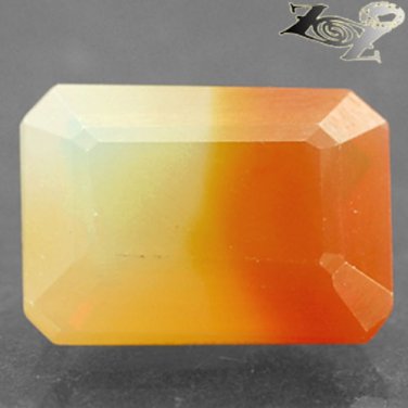 4.34 Ct. Natural Emerald 9*12.5 mm. Bi color Orange Yellow  Fire Opal &ccedil;�&laquo;&egrave;��&ccedil;�&frac12;&ccedil;�&sup3;